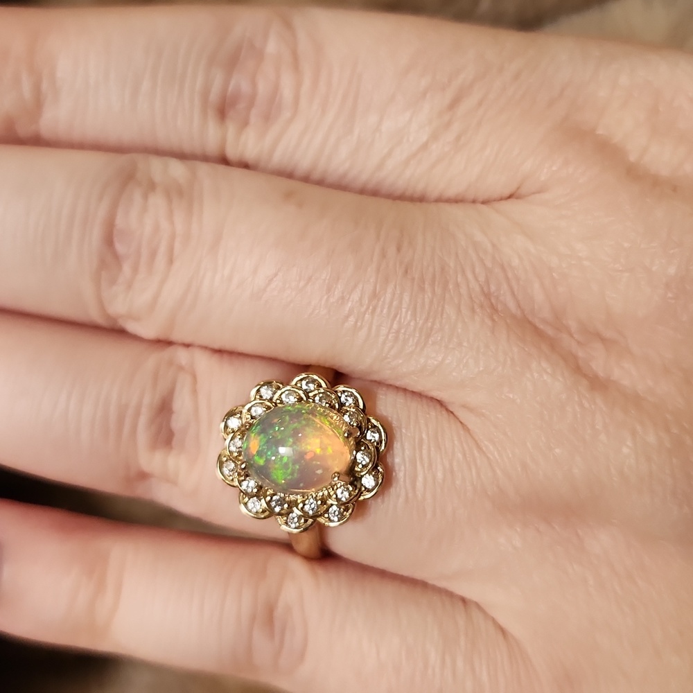 Ethiopian Opal Ring - image 1